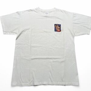 College Ware T-Shirt Mens Large White Scooby-Doo 1997 Vintage Embroidered USA